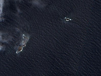 Hunga Tonga-Hunga Haʻapai in February 2022, after the eruption