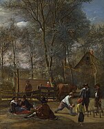 Skittles Players Outside an Inn, 1660, National Gallery