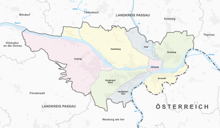 Stadtteile in Passau bis 2013