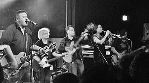 Some of the band performing at the Scala in 2013. From left to right: Keith TOTP, Charley Stone, Micky Ciccone, Melissa Reardon, Adie Nunn