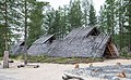 Reconstructions of Comb Ceramic culture dwellings in Kierikki, Finland