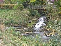 Mündung der Geislede über eine Sohlgleite in Heiligenstadt