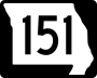 Route 151 marker