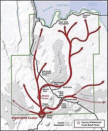 Map of Mammoth Crater Basalt flows.