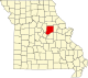 A state map highlighting Callaway County in the middle part of the state.