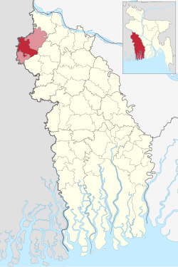 Location of Meherpur Sadar