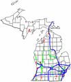 Map (from Michigan State Trunkline Highway System)