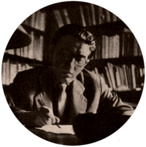 Dragomir at his writing desk in November 1957