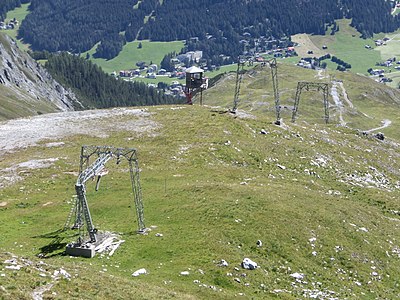 Bergstation im Skigebiet Schatzalp/Strela auf dem Nordostgrat der Strela.