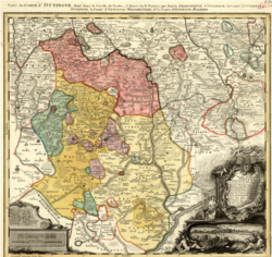 1744 map of the County of Oettingen