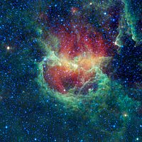 Lambda Centauri nebula, a star-forming region in the Milky Way One of several selected images from the Wide-field Infrared Survey Explorer (WISE).