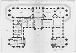 Plan of the ground floor of the Palais Bourbon (1752)