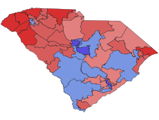 The 2022 South Carolina gubernatorial election results by state senate district