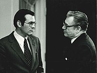 Secretary of Defense Donald Rumsfeld with Vice President Nelson Rockefeller in 1976