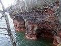 Some of the Squaw Bay Sea Caves, part of the Apostle Islands National Lakeshore, on the mainland near Cornucopia