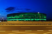 Municipal Stadium by night.