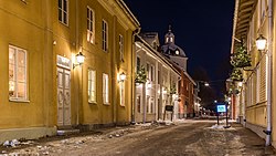Storgatan with Säter's church in background