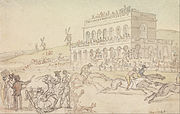 "Doctor Syntax loses his Money on the Race Ground at York" 1812