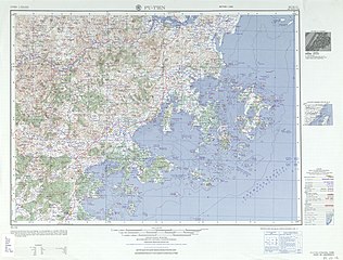 Map including Nanri Island (labeled as NAN-JIH TAO 南日島) (AMS, 1954)