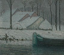 Snowy Landscape with Barge (1911)