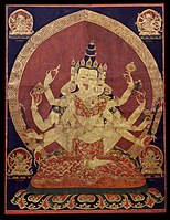 17th-century Central Tibetan thanka of Guhyasamaja Akshobhyavajra, Rubin Museum of Art
