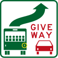 (R6-31) Give Way to Buses (Attached to a bus)