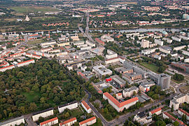Aerial view of the University area
