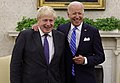 Prime Minister Boris Johnson and President Joe Biden during a bilateral meeting in the Oval Office at the White House, 2021
