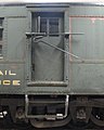 A close-up view of the mail hook on CB&Q #1923.