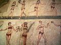 Image 67So-called "Bikini Girls" mosaic from the Villa del Casale, Roman Sicily, 4th century (from Roman Empire)