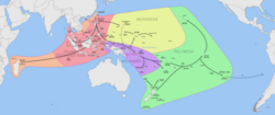 Chronological dispersal of Austronesian peoples across the Indo-Pacific[51]