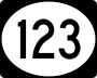 Highway 123 marker