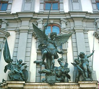 Fountain of the Archangel Michael by Hans Reichle in Augsburg (1603-1606)