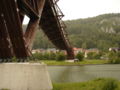 Holzbrücke bei Essing, Spannbandbrücke aus Brettschichtholz