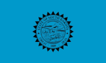 Blue flag with the South Dakota state seal