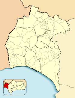 Location in the Province of Huelva