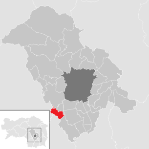 Lage der Gemeinde Lieboch im Bezirk Graz-Umgebung (anklickbare Karte)