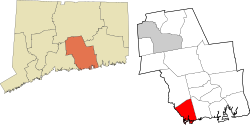 Clinton's location within the Lower Connecticut River Valley Planning Region and the state of Connecticut