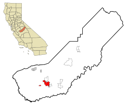 Location in Madera County and the state of California
