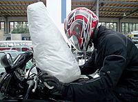 Airbag on a motorcycle