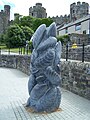 Blue mussel sculpture at Conwy, North Wales near Conwy Castle