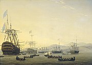 Council of war on board Queen Charlotte, 1818, by Nicolaas Baur