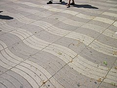 Decorative wavy pattern on La Rambla
