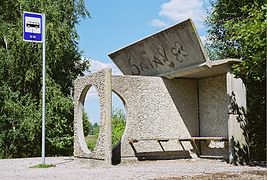 Sala bus stop shelter in Saaremaa, Estonia