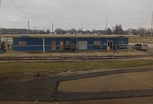 Photograph of the Amtrak station in South Bend, Indiana