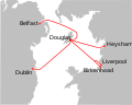 Isle of Man Steam Packet route map