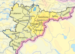 Map of Švenčionys district municipality