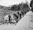 German troops leave Oslo on bicycles, 19 May 1945