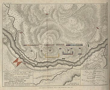 Plan of the encampment at Mahidpur, 21 December 1817.