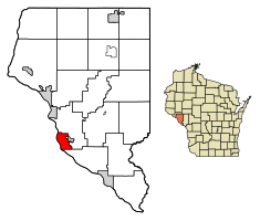Location of Buffalo City in Buffalo County, Wisconsin.